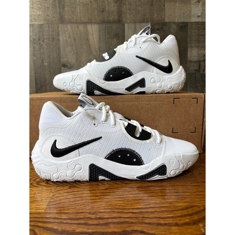 Nike PG 6 TB Promo Basketball Shoes White Black DX6654-100 Size 9. Size 9, new w